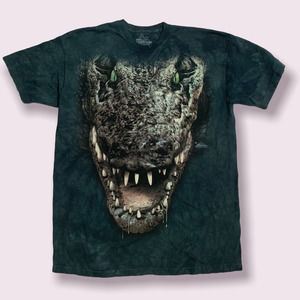 The Mountain 2011 David Penfound Swamp Alligator TShirt Large Green Tie Dye Tee